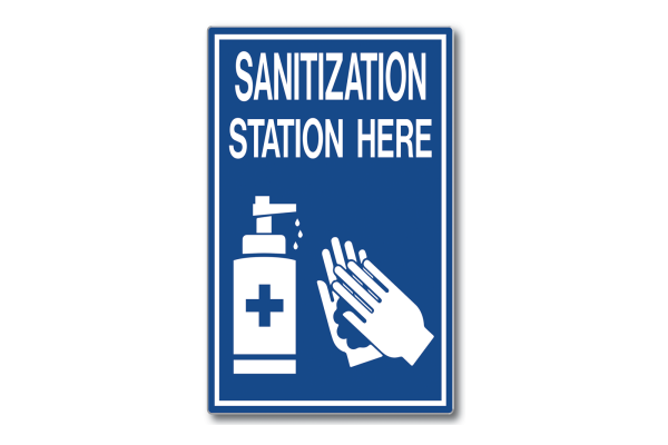 MS-900 Self Adhesive Sanitization Station Sign from MSI 